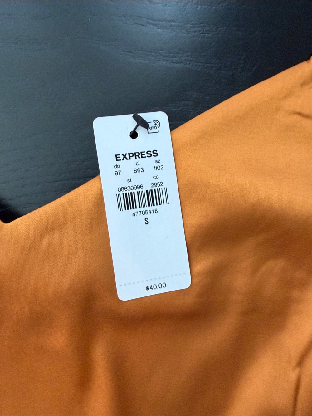Express Mustard Asymmetrical Spaghetti-Strap Cami - Picture 2 of 3